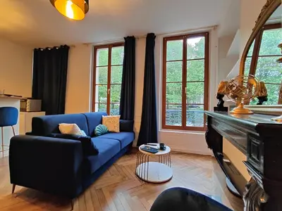 Coin salon dans l'établissement Appart'HomeCity - Rouen Marne 1850