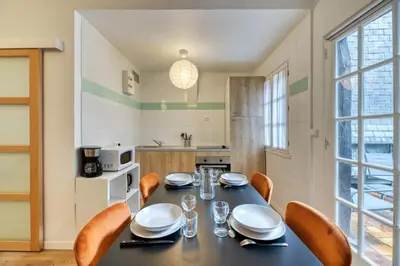 Cuisine ou kitchenette dans l'établissement Damien votre F3 2 chambres terrasse à Rouen