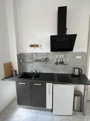 Cuisine ou kitchenette dans l'établissement Belle maison quartier Henriville, proche centre