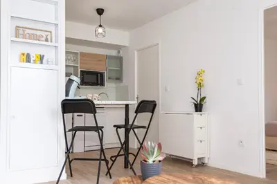Cuisine ou kitchenette dans l'établissement Echappée belle Osnyssoise