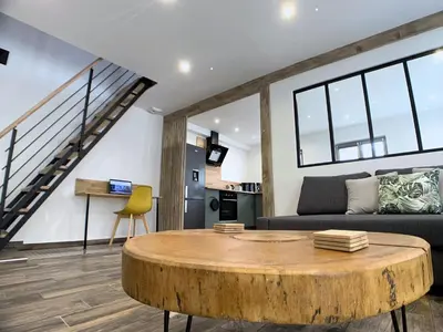 Coin salon dans l'établissement Eco-Appart'hôtel Rouen - SLT