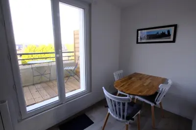 Balcon ou terrasse dans l'établissement Sur les toits de Dieppe