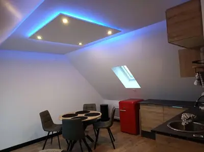 Cuisine ou kitchenette dans l'établissement appartement des mésanges
