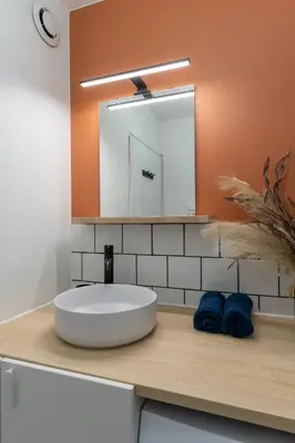 Salle de bains dans l'établissement ABONDANCE - Logement urbain, lumineux et design pour 4 pers