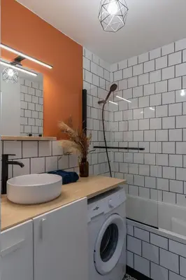 Salle de bains dans l'établissement ABONDANCE - Logement urbain, lumineux et design pour 4 pers