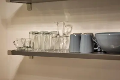 Cuisine ou kitchenette dans l'établissement Le Nicholson votre studio proche cathédrale !