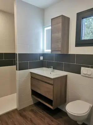 Salle de bains dans l'établissement Appartement centre-ville