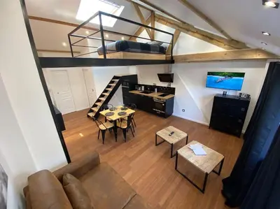 Cuisine ou kitchenette dans l'établissement Loft: Le New-York
