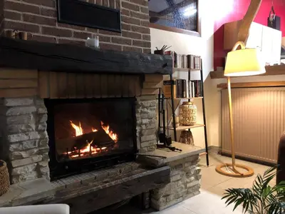 Plan de l'établissement Grange normande XIXe Salon cathédrale & cheminée jardin 5000m 10 pers
