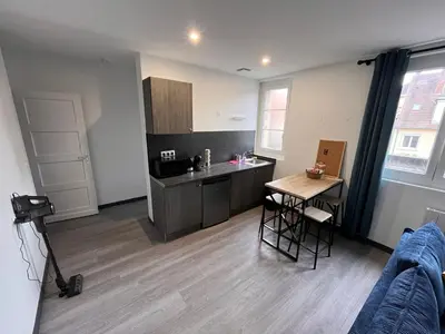 Cuisine ou kitchenette dans l'établissement Résidence Nassau logement 2