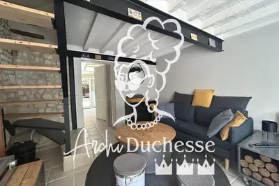 Coin salon dans l'établissement Le Saint-Ouen charmante maison tout confort !