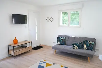 Télévision ou salle de divertissement dans l'établissement Maison à Rouen jusqu'à 6 personnes, centre-ville