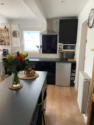 Cuisine ou kitchenette dans l'établissement Maison cosy rénovée avec jardin