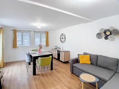 Coin salon dans l'établissement Appartement Criel-sur-Mer