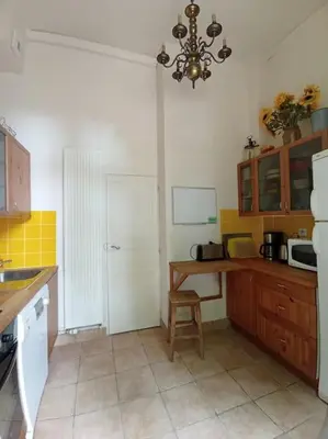 Cuisine ou kitchenette dans l'établissement Château de Heuqueville