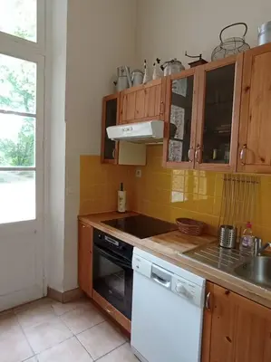 Cuisine ou kitchenette dans l'établissement Château de Heuqueville