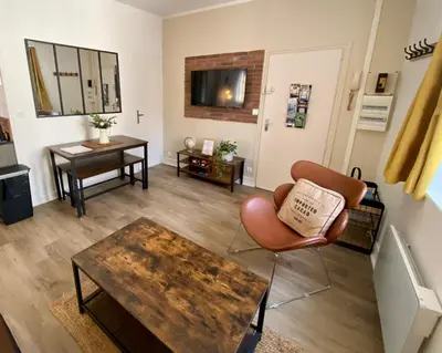 Coin salon dans l'établissement La Suite Saint Jacques - Coeur de Dieppe - 4 personnes