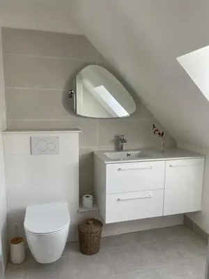 Salle de bains dans l'établissement Le Verger de Sophie