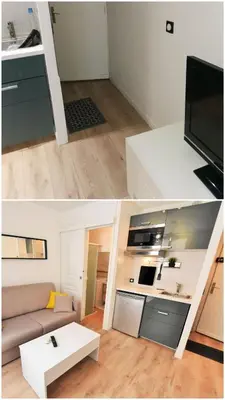 Cuisine ou kitchenette dans l'établissement Appartement au coeur de la ville de Taverny