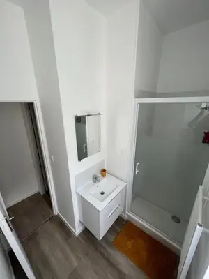 Salle de bains dans l'établissement Maison de ville à 2 pas de Rouen