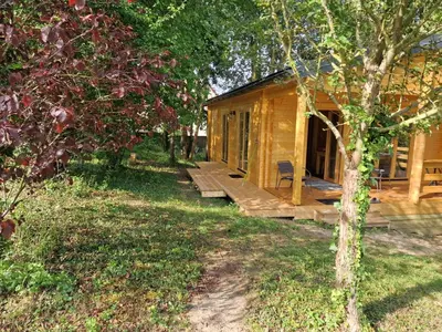 Jardin de l'établissement Havre champêtre, maison et chalet