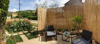 Jardin de l'établissement Havre champêtre, maison et chalet