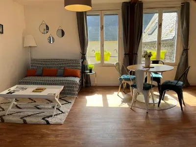 Coin salon dans l'établissement Duplex Beauregard - calme & proche de la plage