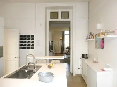 Cuisine ou kitchenette dans l'établissement Bed & Breakfast à 20mn direct St Lazare en Train