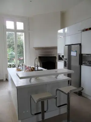Cuisine ou kitchenette dans l'établissement Bed & Breakfast à 20mn direct St Lazare en Train