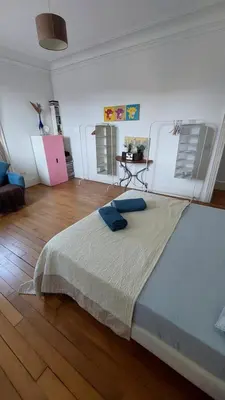 Un ou plusieurs lits dans un hébergement de l'établissement Bed & Breakfast à 20mn direct St Lazare en Train