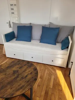 Coin salon dans l'établissement Appartement cosy