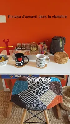 Plateau bouilloire dans l'établissement Chez Laurence & RV