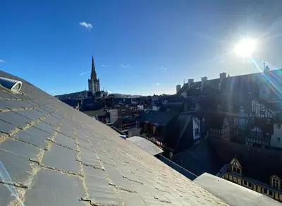 Vue générale sur Rouen ou vue de la ville depuis l'appartement