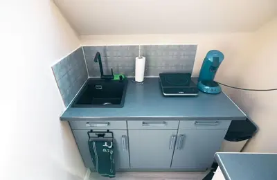 Cuisine ou kitchenette dans l'établissement Green cosy