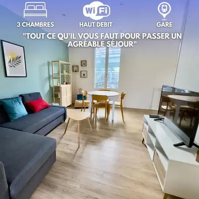 Spacieux Appartement 3 chambres Au Pied De La Gare