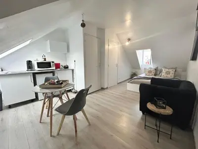 Cuisine ou kitchenette dans l'établissement Appt 3 à deux pas de la gare d'Amiens