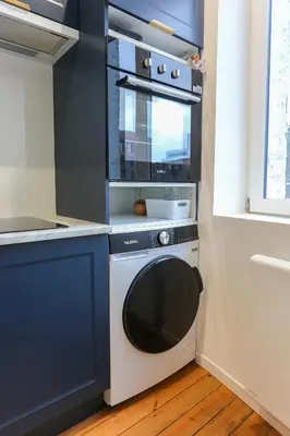 Cuisine ou kitchenette dans l'établissement L Amiens Haussmann-Gare-Hortillonnages-Centre-ville-WIFI