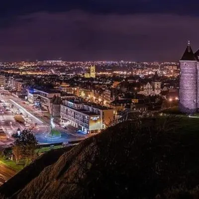 Vue générale sur Dieppe ou vue de la ville depuis l'appartement