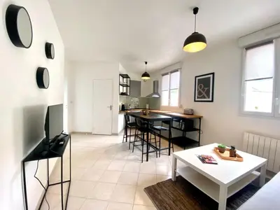 Cuisine ou kitchenette dans l'établissement La Perle Noire - Vernon Giverny