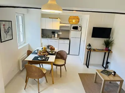 Cuisine ou kitchenette dans l'établissement Gîte cosy à Chambly
