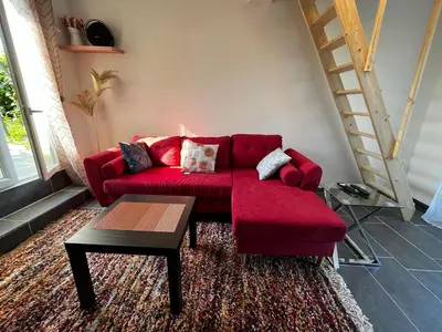 Coin salon dans l'établissement Maison a coté de Giverny