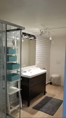 Salle de bains dans l'établissement Havre de Paix au Centre de Rouen