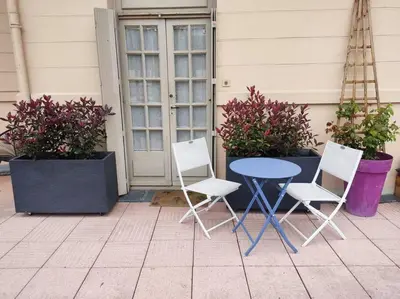 Terrasse ou espace extérieur de l'établissement Havre de Paix au Centre de Rouen