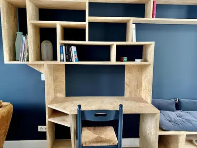 Bibliothèque dans l'appartement