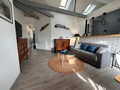 Coin salon dans l'établissement Les toits d'Albatre