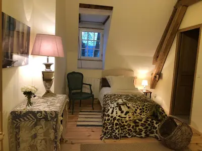 Un ou plusieurs lits dans un hébergement de l'établissement Chateau de Vauchelles