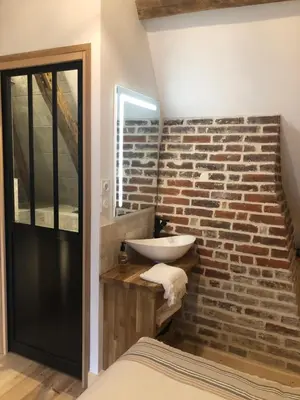 Salle de bains dans l'établissement Chateau de Vauchelles