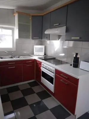Cuisine ou kitchenette dans l'établissement Appartement Cosy avec Terrasse