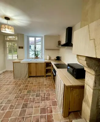 Cuisine ou kitchenette dans l'établissement Gîte du fournil « Chez Nicole »