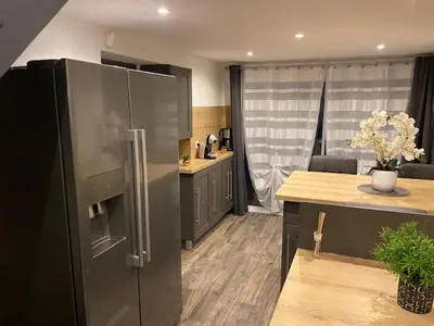 Cuisine ou kitchenette dans l'établissement La Rivière de L'Andelle